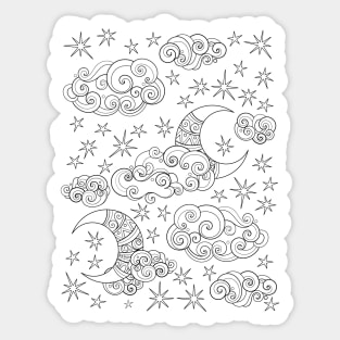 Noncolored Fairytale Weather Forecast Print Sticker